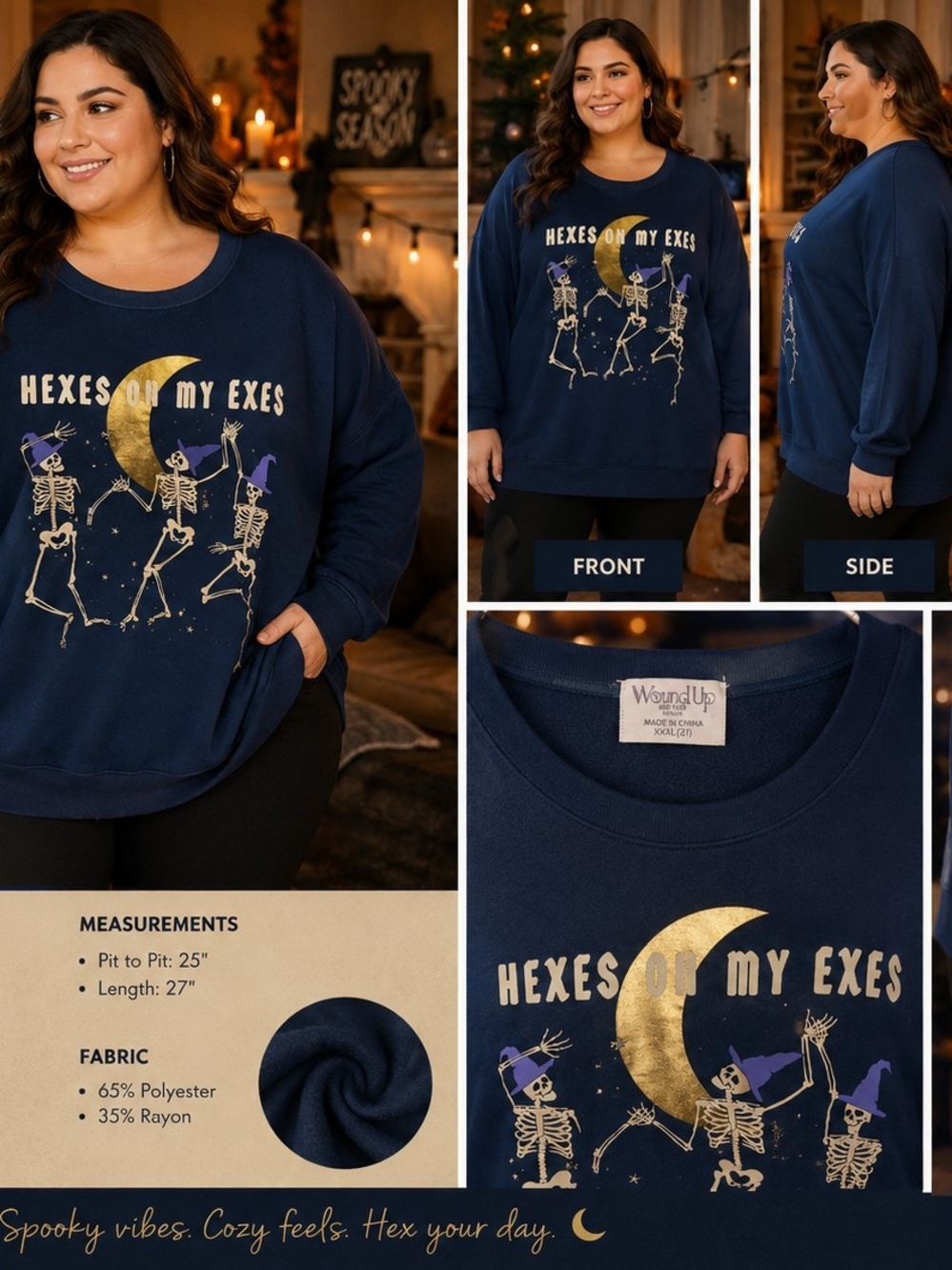P108 Wound Up “Hexes On My Exes” Graphic Sweatshirt – Size 3XL (21)